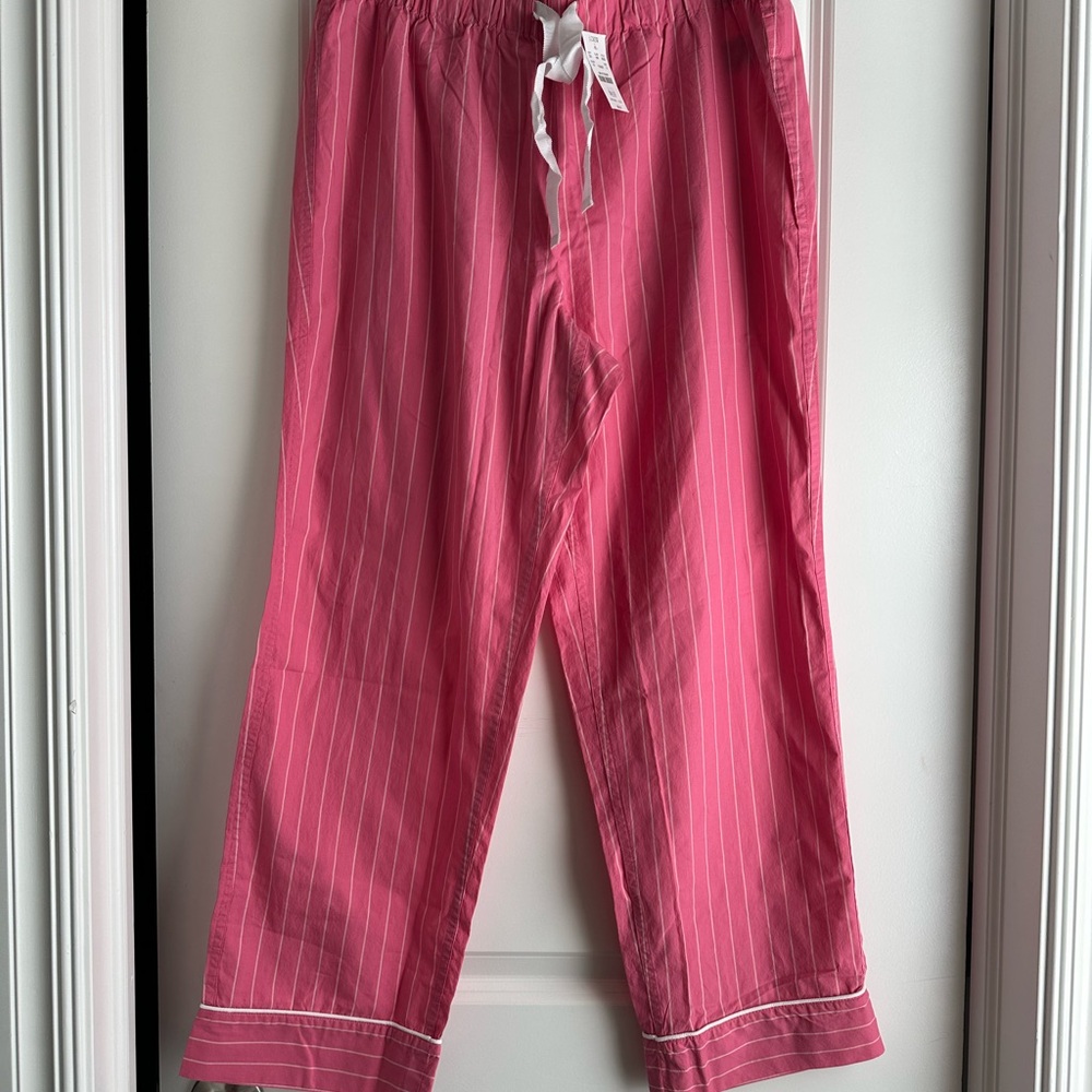 J. Crew Factory Pink Striped Pajama Pants